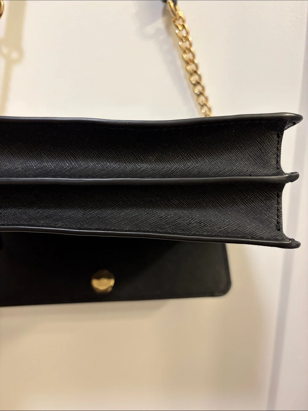 Michael Kors Black Crossbody with Gold Chain